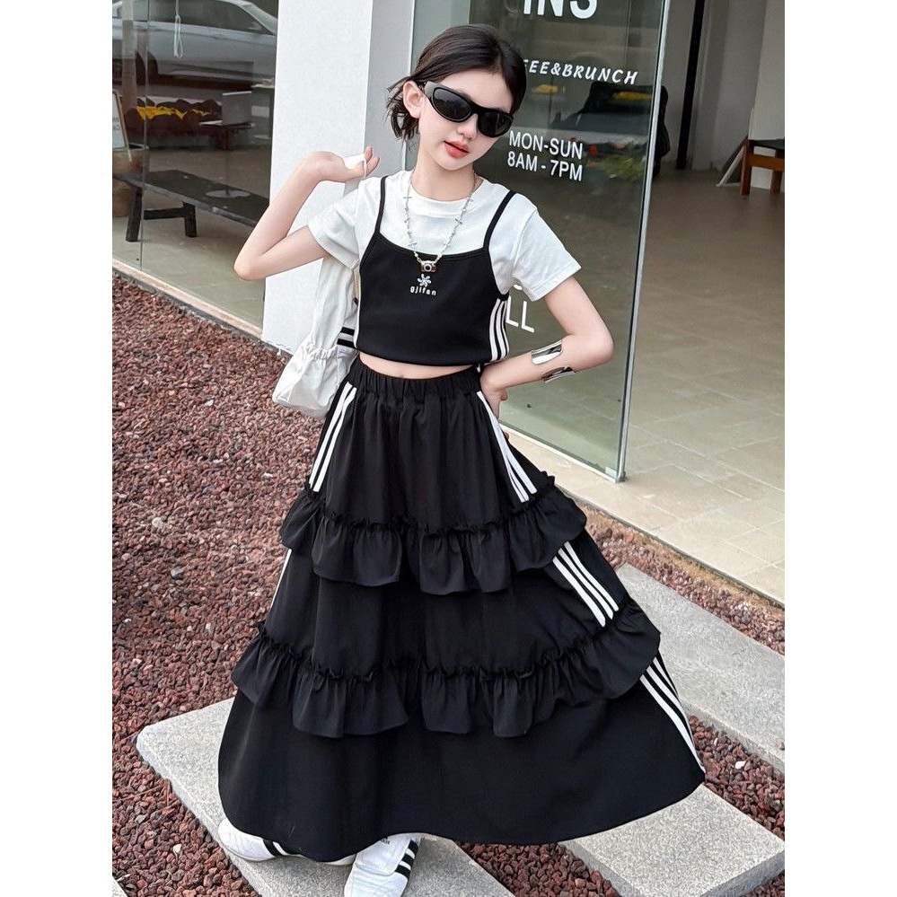 [JEWELS KIDS] Matilda long skirt set/ SETELAN BAJU ANAK REMAJA KOREA IMPORT/ ROK PANJANG ANAK IMPORT