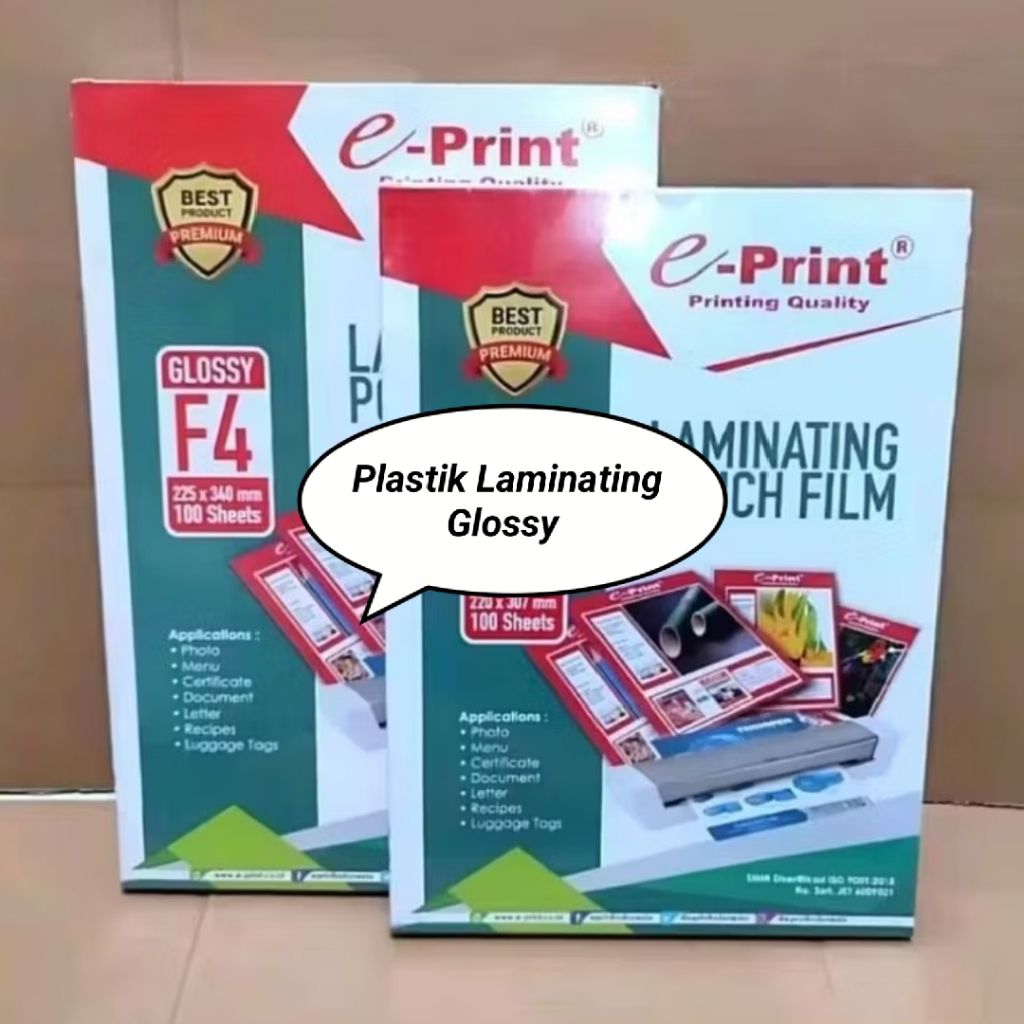 20 Pcs Plastik Laminating A4/F4 E-PRINT