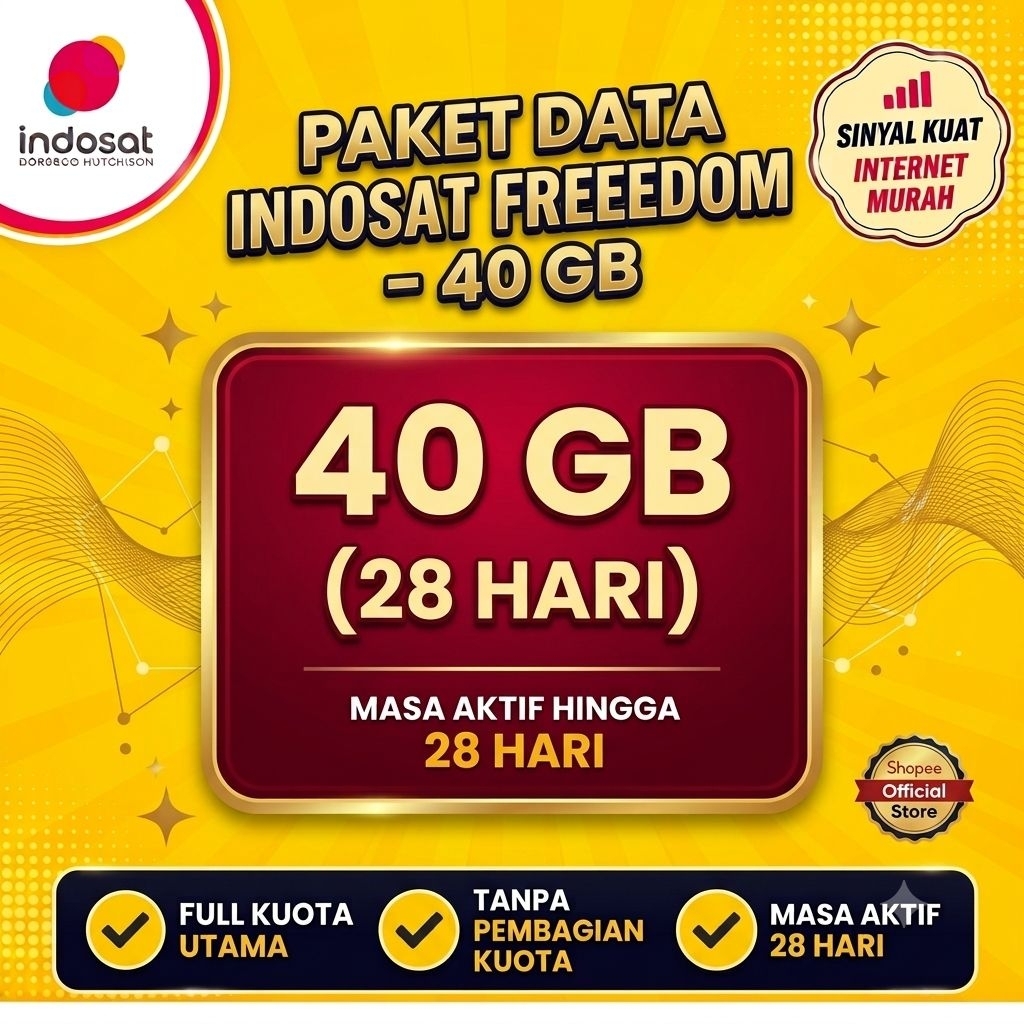Kuota Indosat Murah 40GB(PROMO)