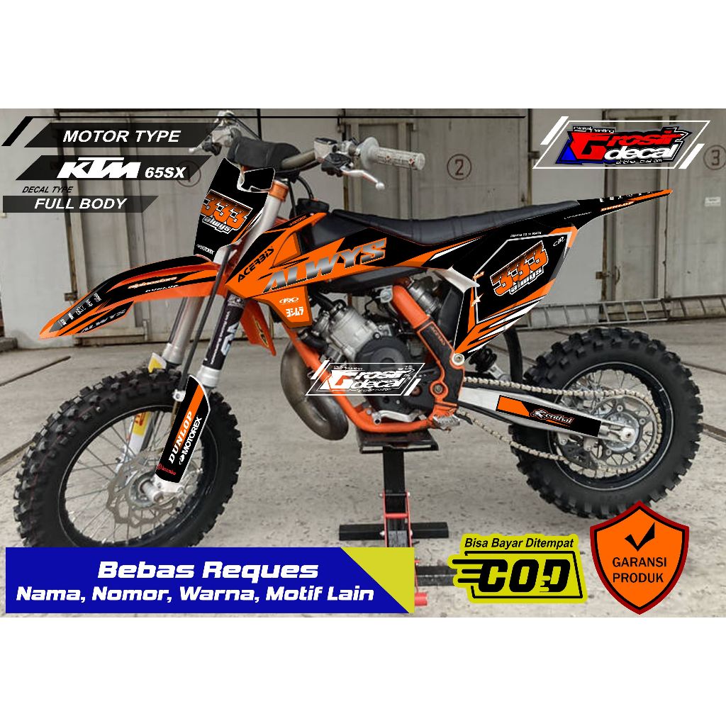 Striping Sticker Trail Mini KTM 65cc New Full Body Bebas Reques