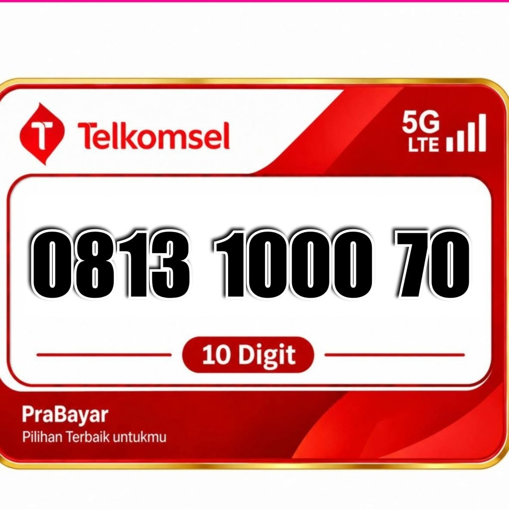 Kartu Perdana Nomor Cantik Telkomsel 10 Digit | 0813 1000 70 0813 1000 90