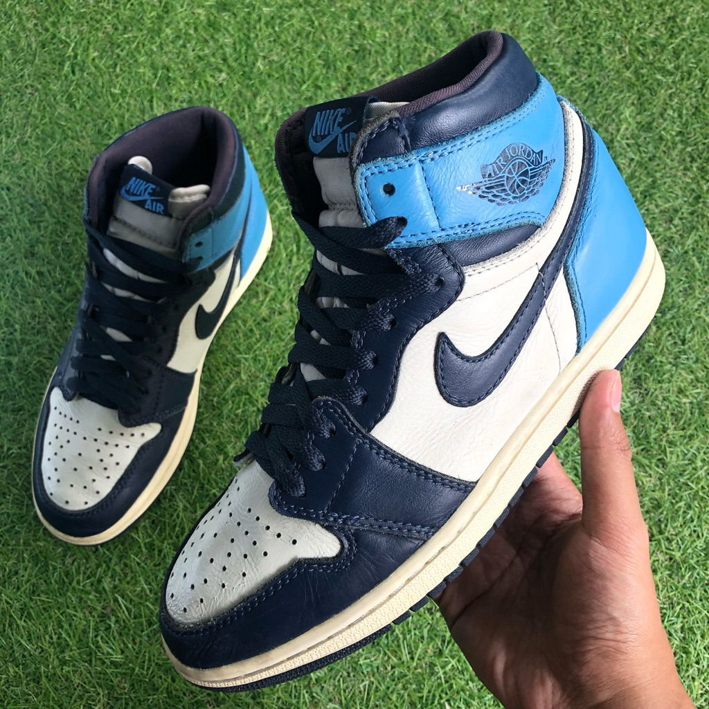 NIKE Air Jordan 1 Obsidian Blue AJ1 Original Leather sneakers size 40