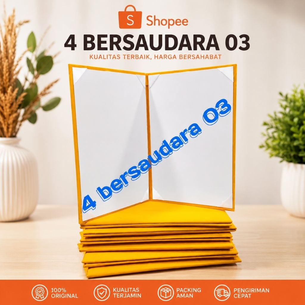 MAP UPACARA WARNA KUNING POLOS UKURAN:F4/A4 BAHAN BLUDRU IMPORT