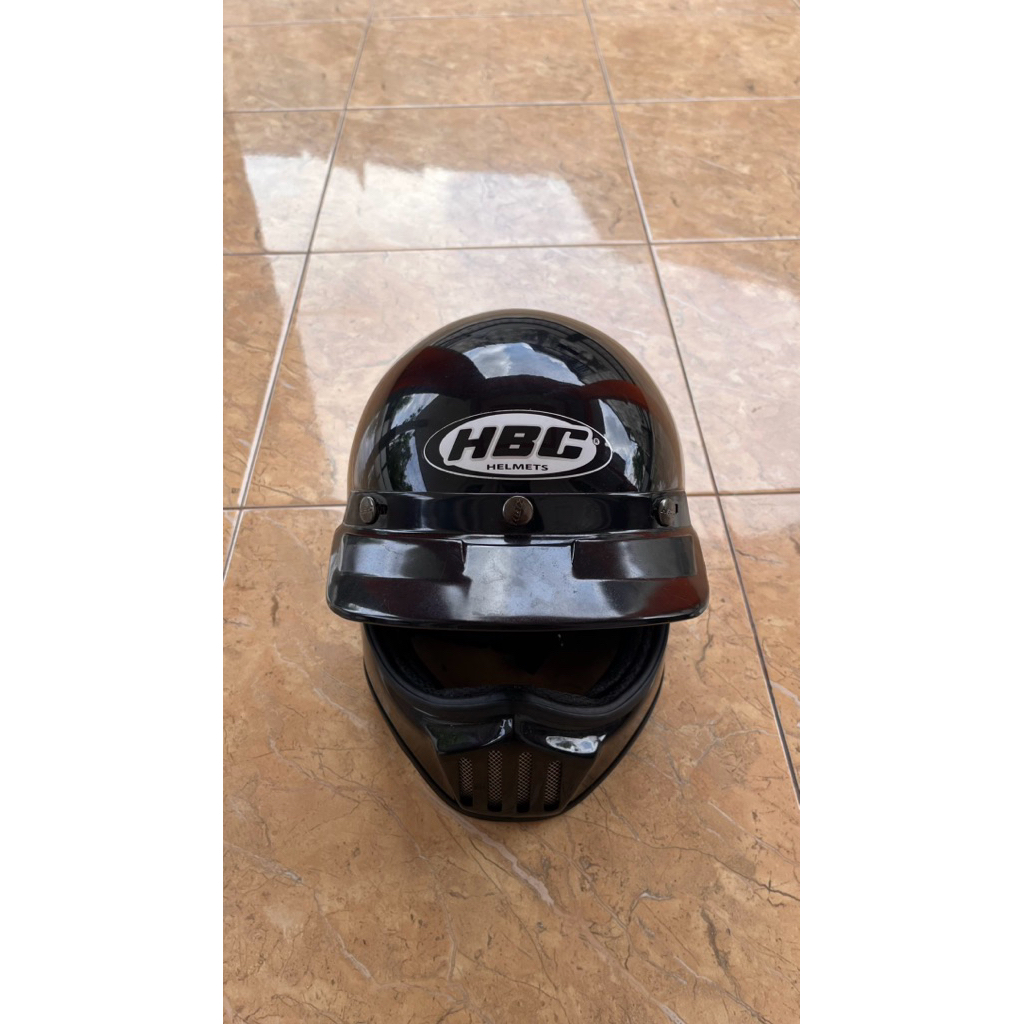 Helm Cakil HBC Unisex All Size SECOND - Desain Retro, Busa Dapat Dilepas, Tali Dagu Micro Lock