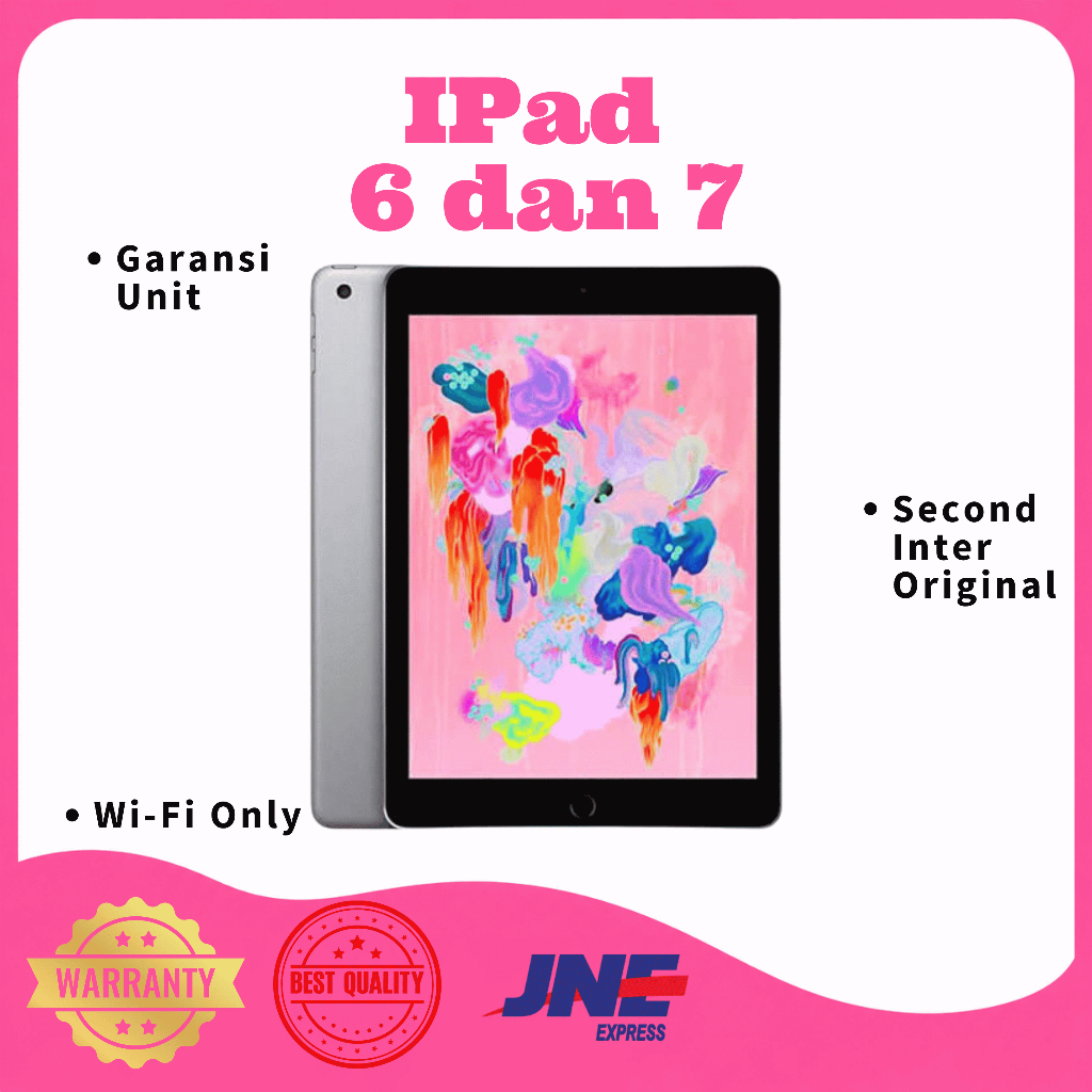 COD - iPad Gen 6 Dan iPad Gen 7 - Wi-Fi Only - Second Inter Original - Garansi 1 Bulan - Bekas Pemak