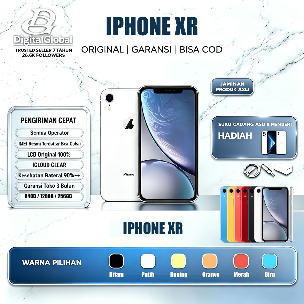 IPHONE XR 256GB 128GB 64GB Second inter Normal Bekas Like New