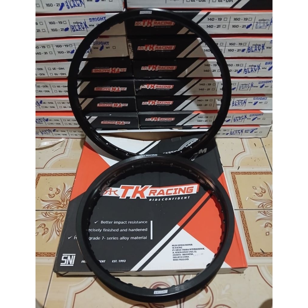 TK RACING VELG RING 18 21 ORIGINAL DEPAN BELAKANG