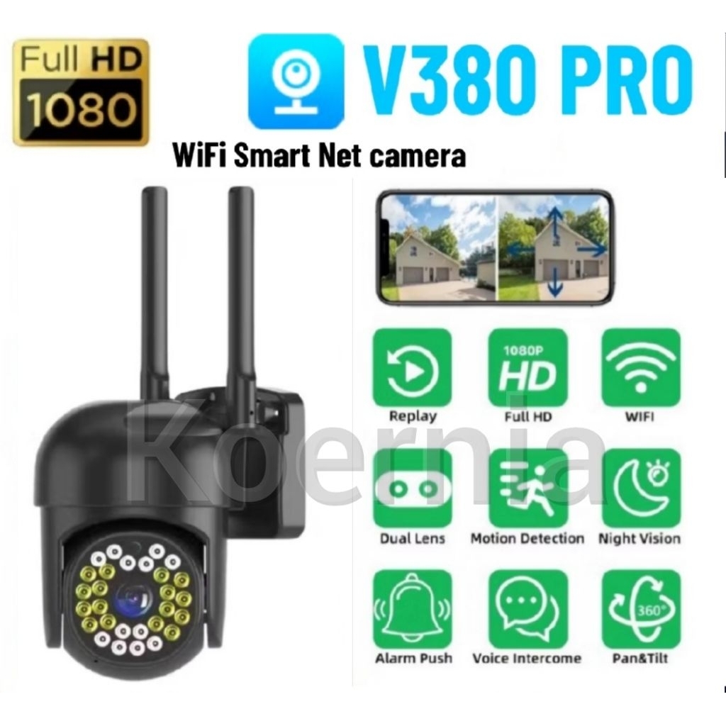 Cctv wifi v380 pro singel lensa outdor 1080p
