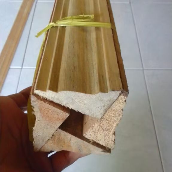 list profil kayu 5cm 2 meter lis plafon dekorasi rumah pigora murah