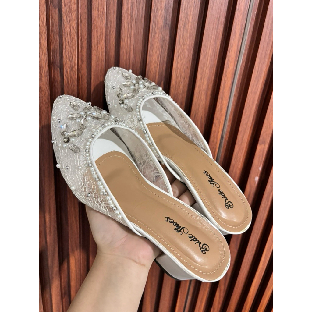 Preloved heels wedding putih size 39/40