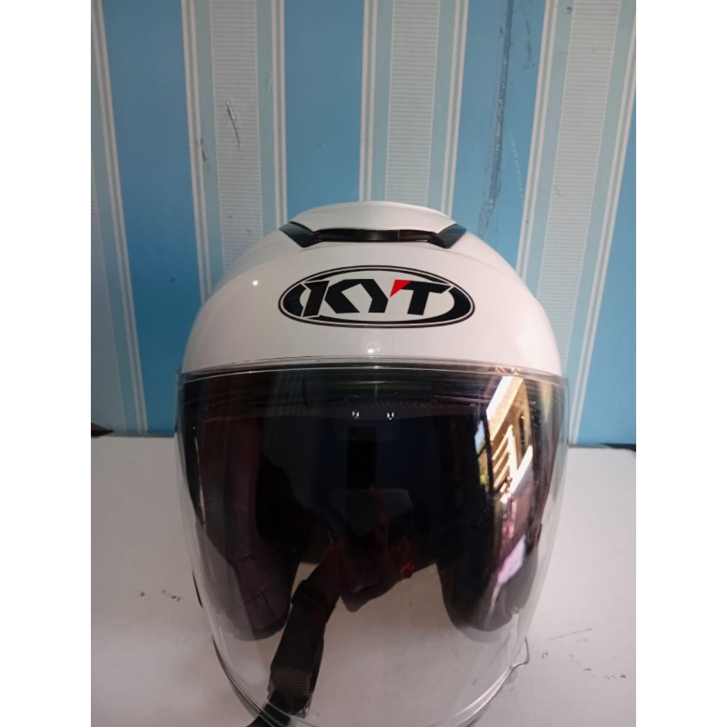 helm kyt kyoto putih ori l