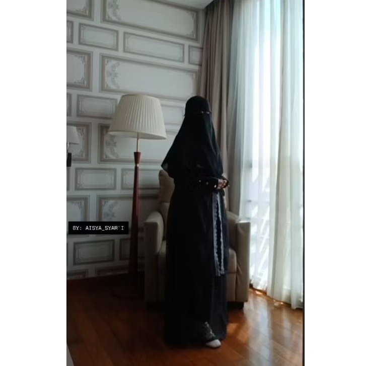 Gamis Renda hitam