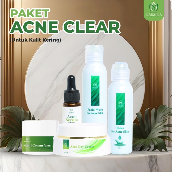 PAKET ACNE CLEAR  (Kulit Kering) by Najmina Beautycare