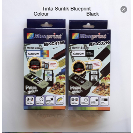 Blue Print Tinta BluePrint suntik Refill catridge printer Canon HP