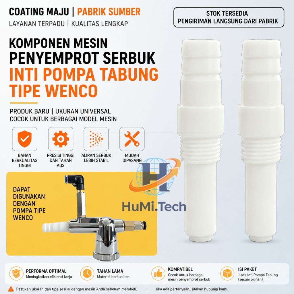 Insert Nozzle Spray Powder Coating / Powder Tube Core Powder Coating Gun Sparepart Semprot Cat Powde