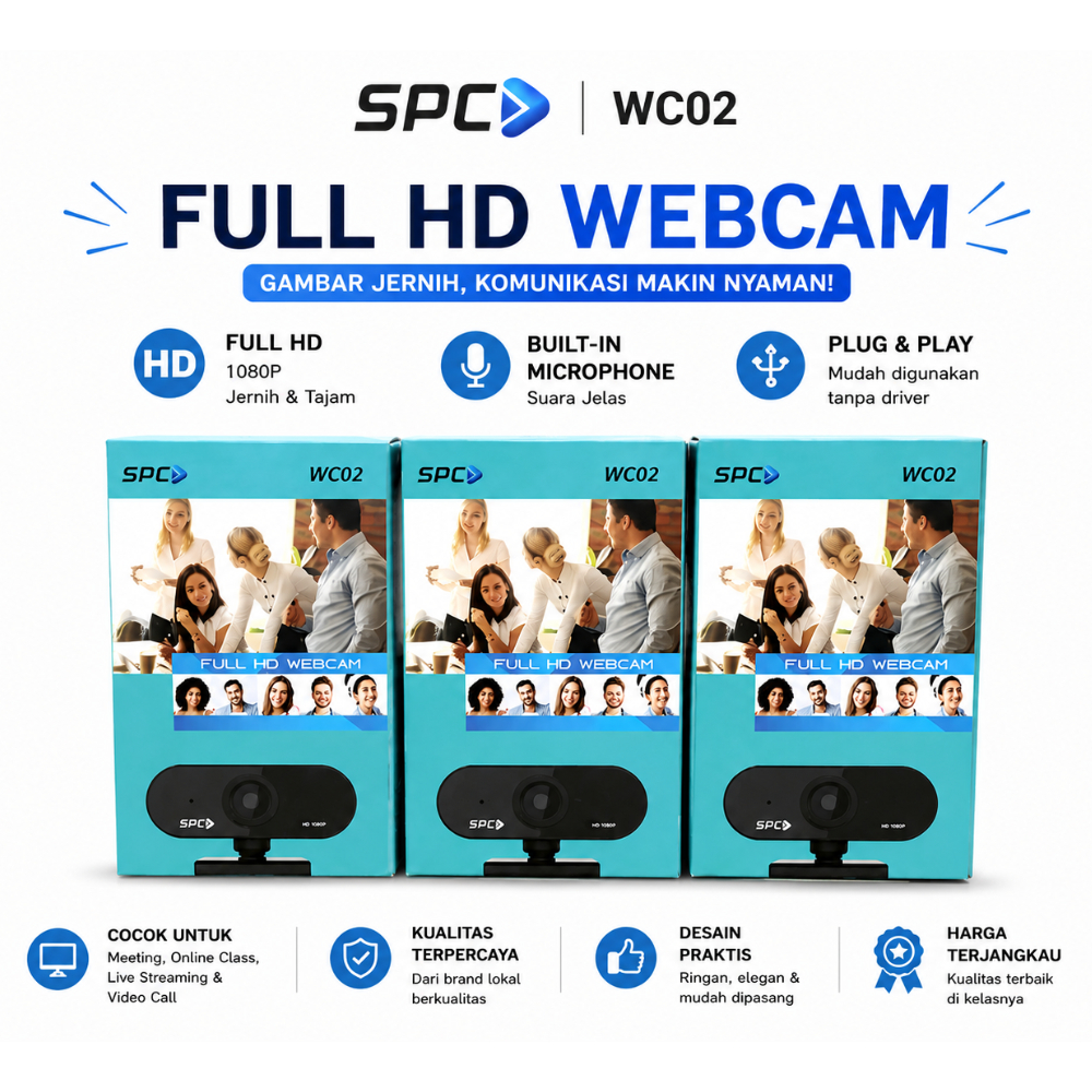SPC Webcam WC-02 1080 full hd spc murah