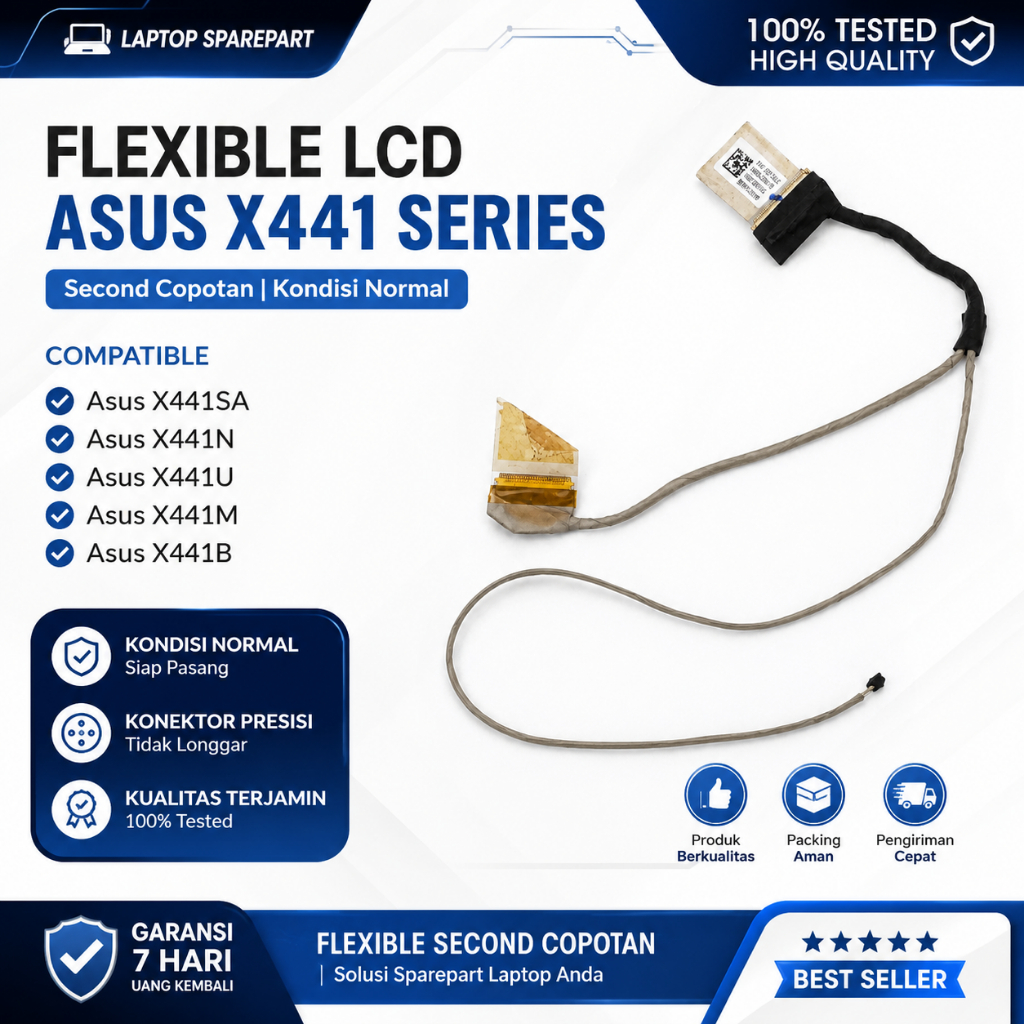Flexible LCD Asus X441 Series X441SA X441N X441U X441UA X441M X441B 30 PIN Original Second Copotan