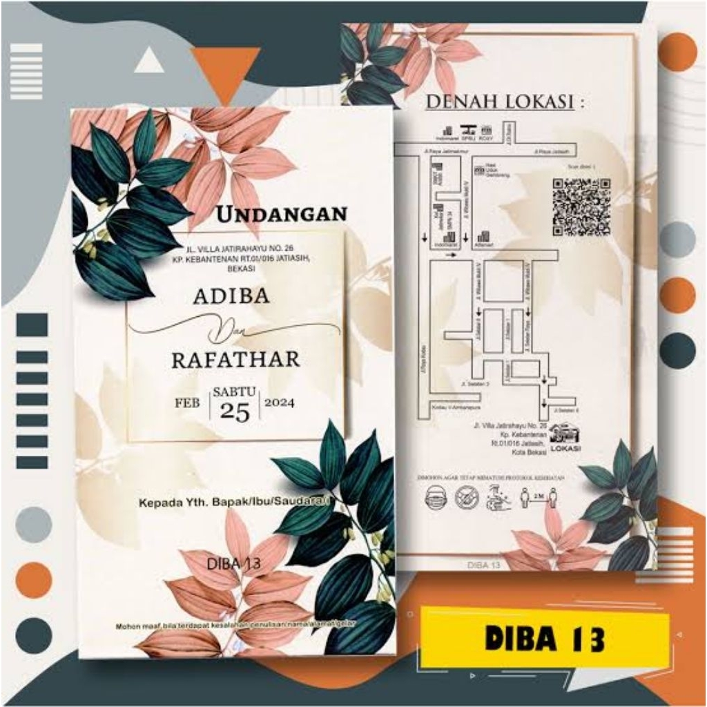 Undangan Custom Desain DIBA