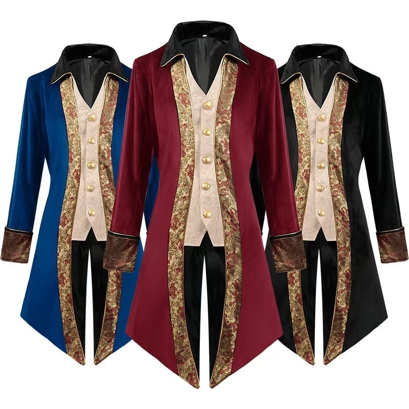 Men's tailcoat, medieval jacket, Gothic Victorian era frock jacket, uniform