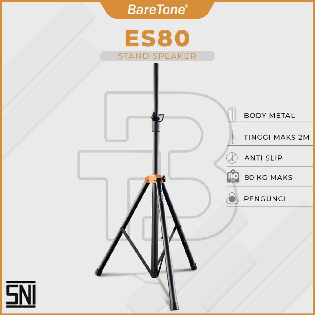 [ Satuan Harga 1 Pcs ] Stand Speaker BT-ES80 Baretone Kuning ES80 ES 80 Original Tripod ES-80 Bareto