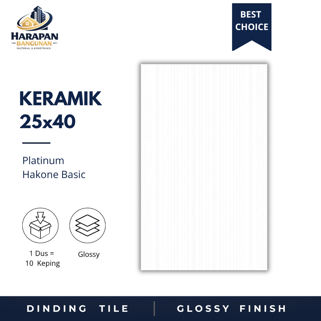 Keramik Dinding 25x40 Platinum Hakone Basic Keramik Kamar Mandi Putih 25 x40