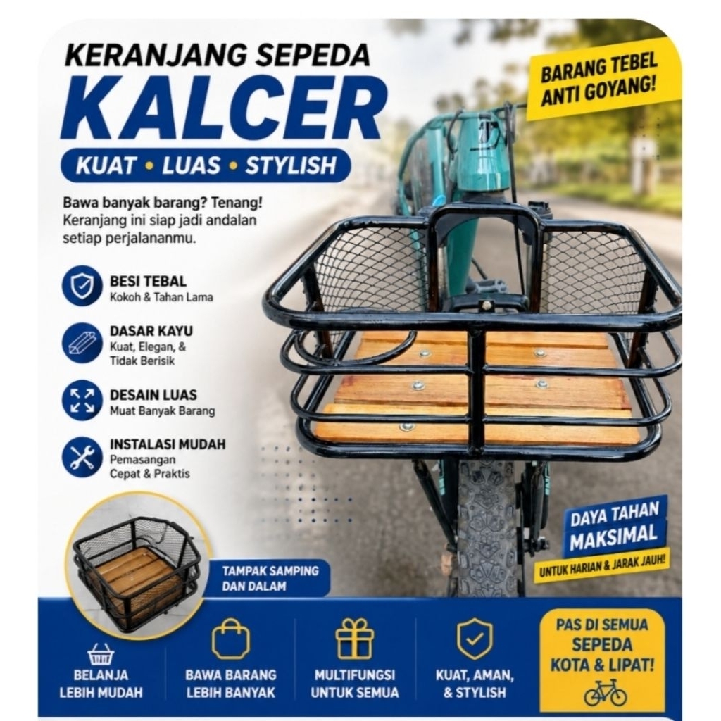 KERANJANG SEPEDA KALCER KERANJANG SEPEDA BOTOL UNIVERSAL MTB KUAT DAN KOKOH