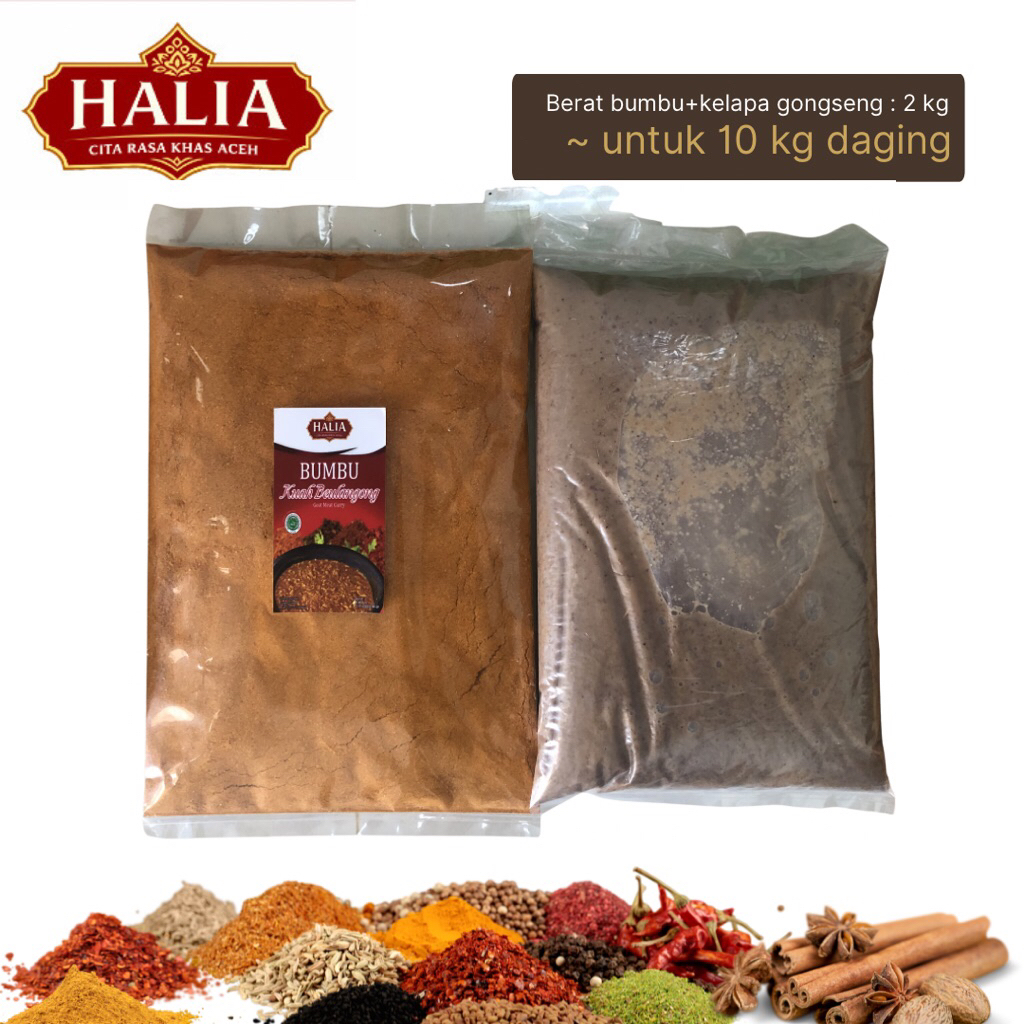 Bumbu kering Aceh kuah beulangong untuk 10 kg daging + kelapa gongseng | 2000 gr