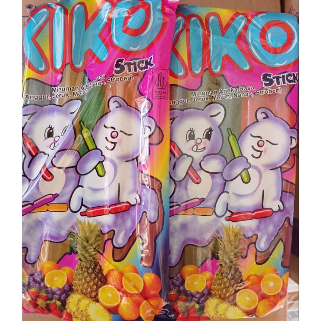 KIKO Es Stik Jelly - 10 Sticks, Rasa Buah Alami, Berserat Tinggi
