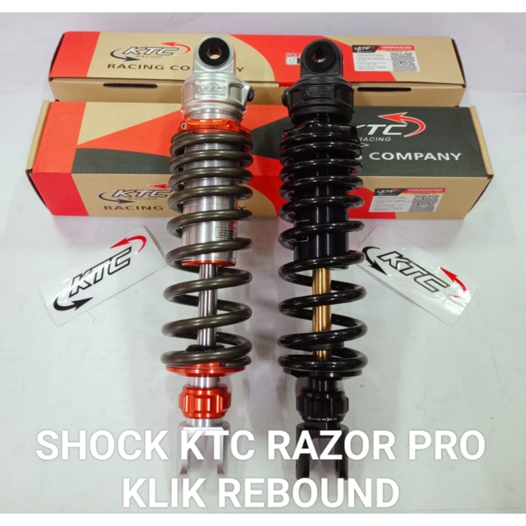 SHOCK SHOK SOK BELAKANG ASLI KTC RACING KTC RAZOR PRO KLIK REBOUND 300MM DAN 325MM VARIO 125 VARIO 1