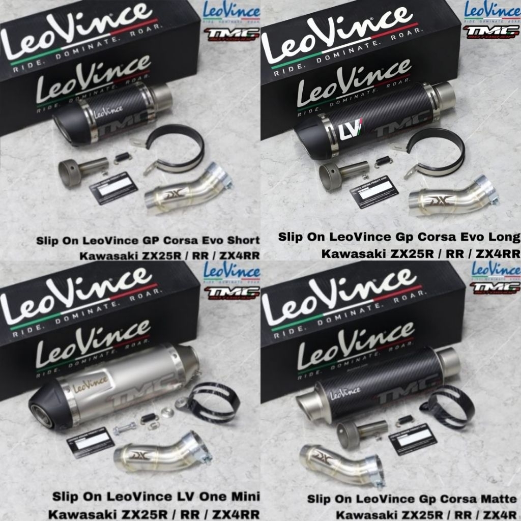 Knalpot slip on ZX25 ZX25R ZX25RR ZX4RR Arrow Leovince
