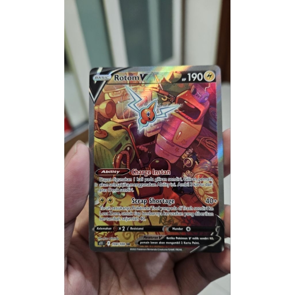 Pokemon Rotom Neraka Sirna Indonesia V SR 104/100 Indo