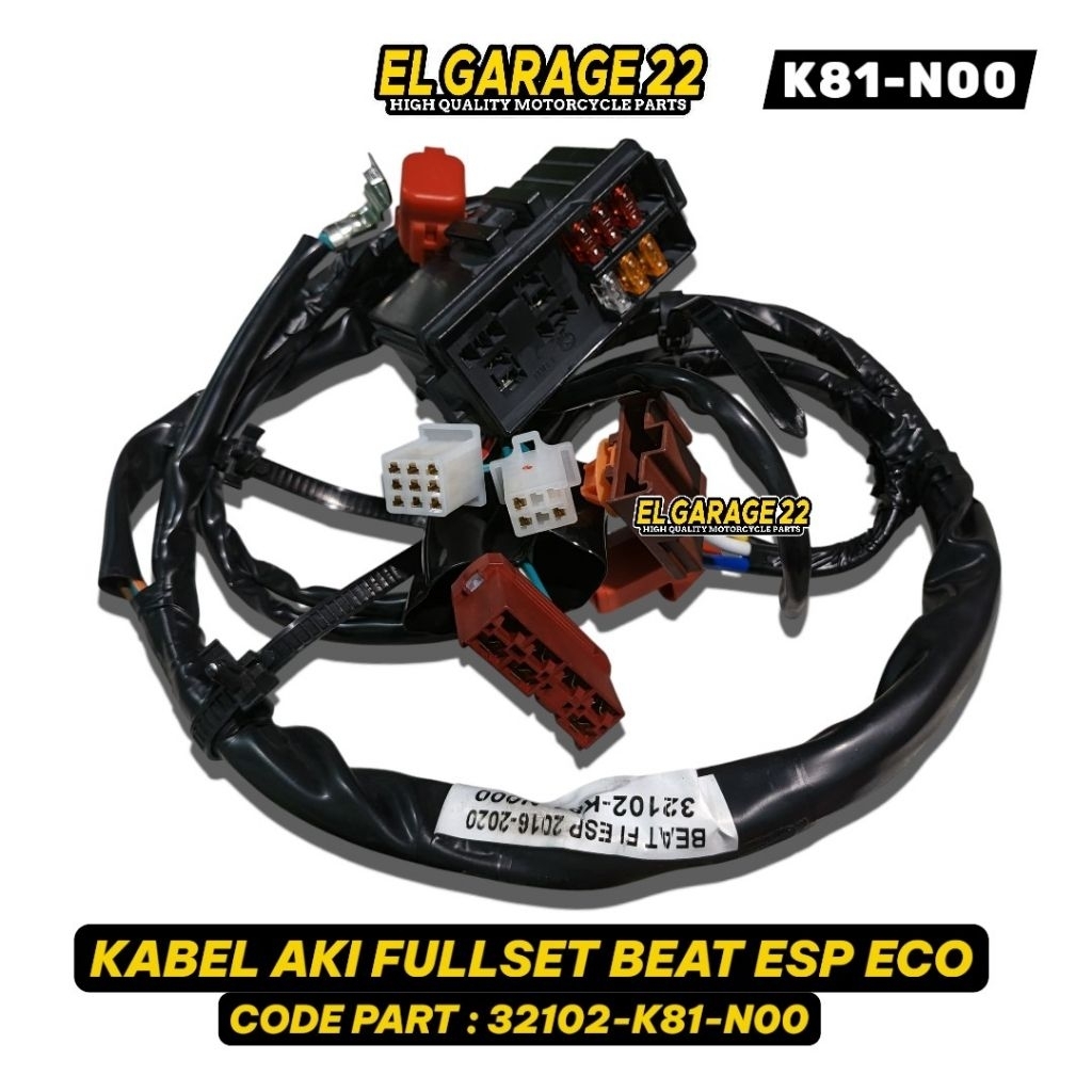 KABEL AKI SET BEAT FI ESP ECO K81 - Kabel aki fullset BeAT ECO K81-N00 - Box SIKRING - Soket ACG ECM