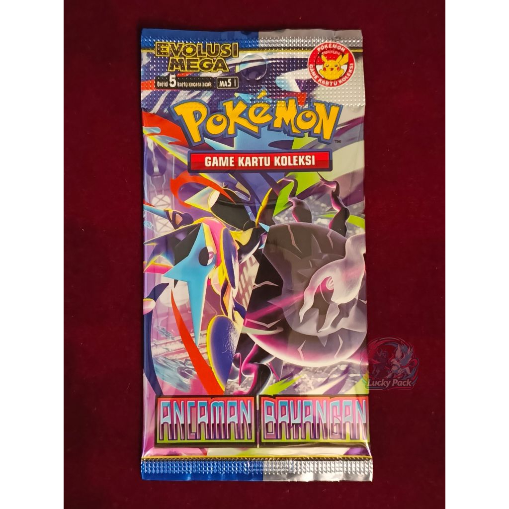 Booster Pack Ancaman Bayangan MA5 Evolusi Mega Sealed Indonesia Kartu TCG Pokemon Random SR AR SAR M