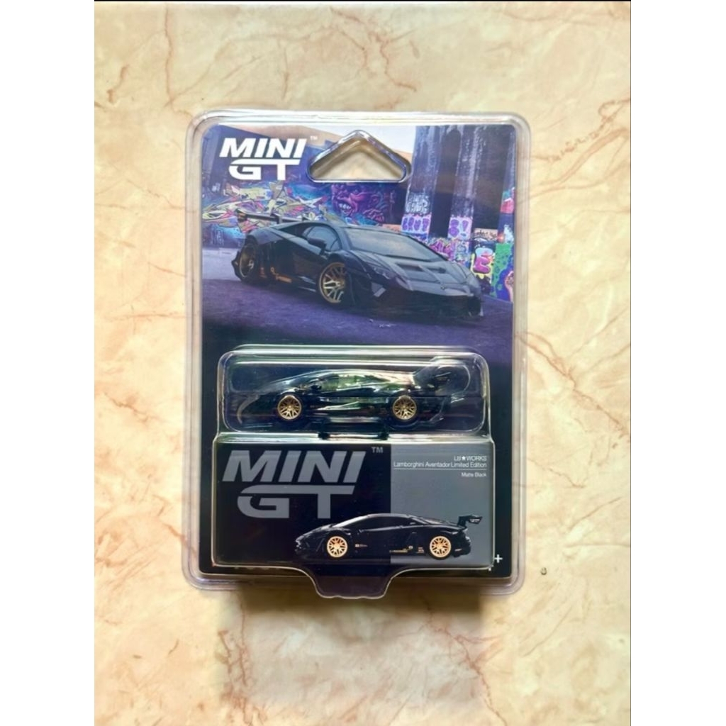Mini GT 1087 LB WORKS Lamborghini Aventador limited edition matte black blister