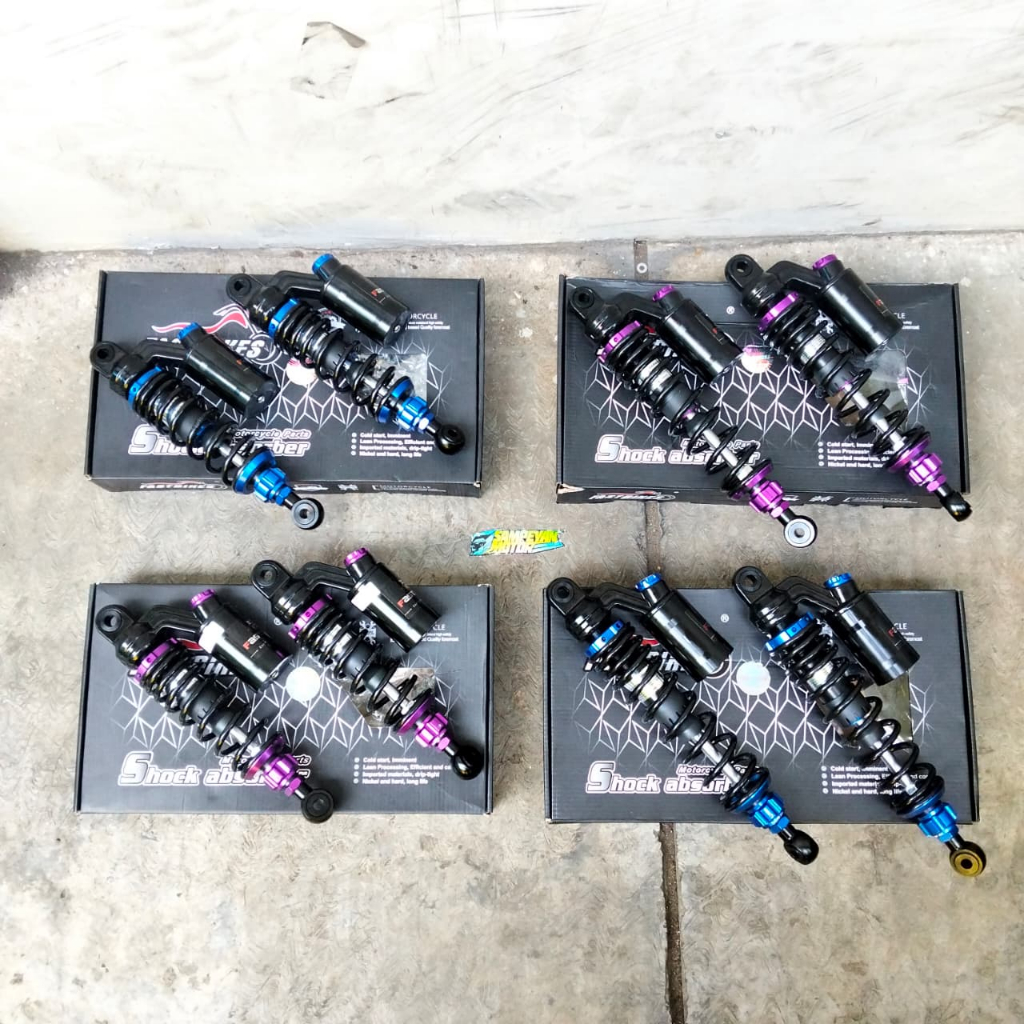 Shok Sekok Skok Sok Shokbreaker Belakang Variasi Tabung Atas Merk Fast Bikes Copy KTC Two Tone Hitam