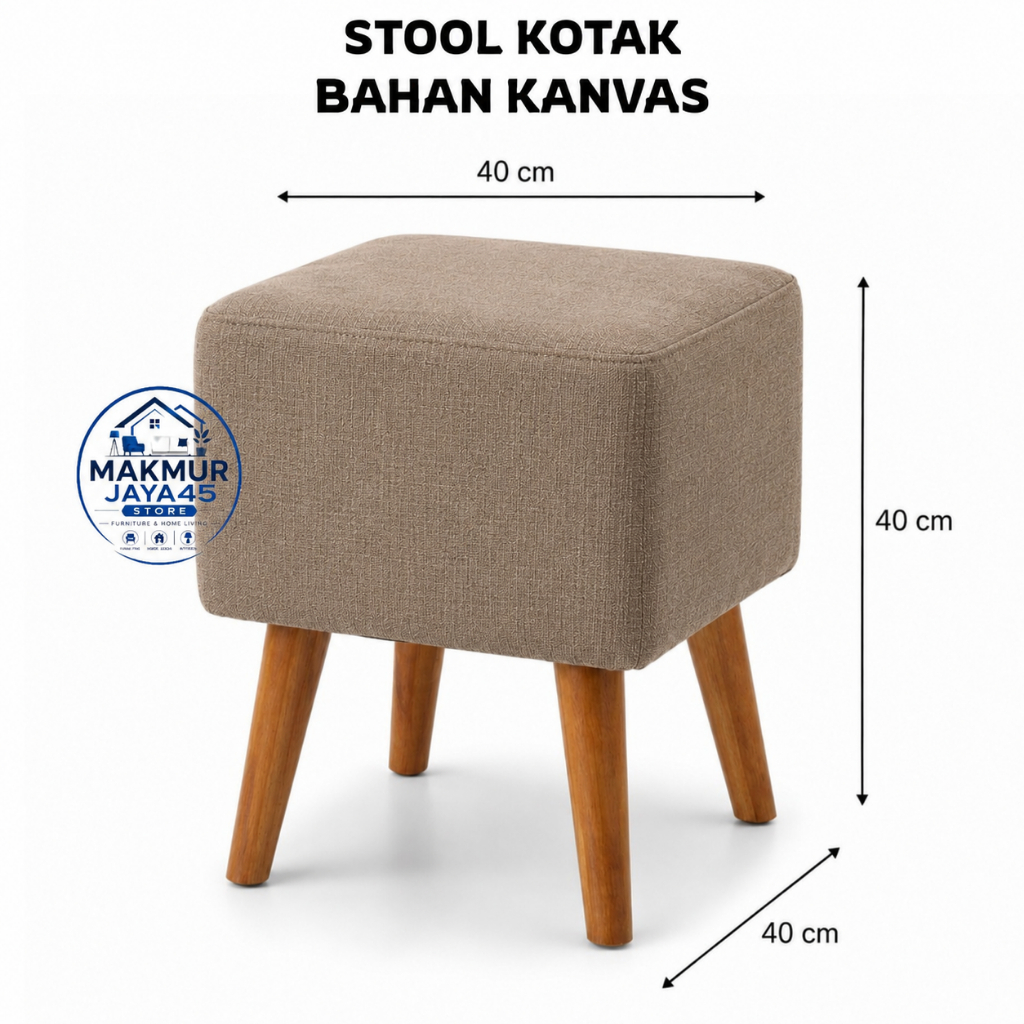 SOFA KOTAK / STOOL SOFA / STOOL KOTAK / SOFA KAKI RETRO 40 CM