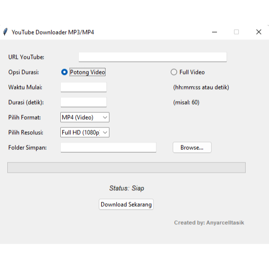 Software Aplikasi Download Youtube lagu mp3/mp4 Update 20/8/2026