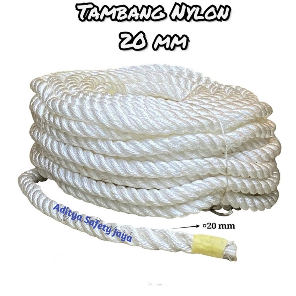 Tali Tambang Nylon Rope 20mm x 200m / Tali Tambang Nylon 20mm Per Roll