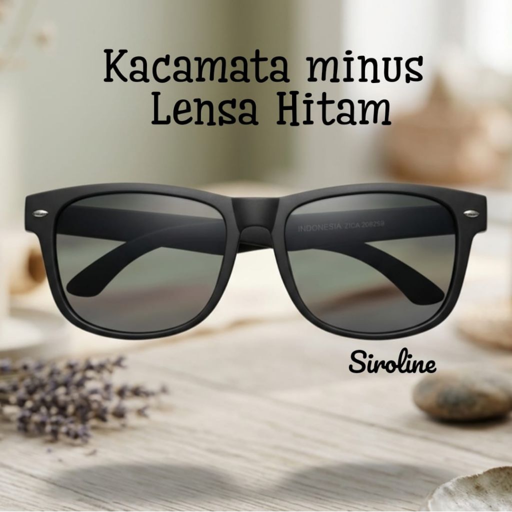 Kacamata Hitam Lensa Minus Lensa Hitam Permanen