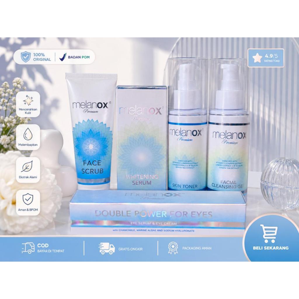 MELANOX PREMIUM SKINCARE WAHITENING DAN MENYAMARKAN FLEK HITAM