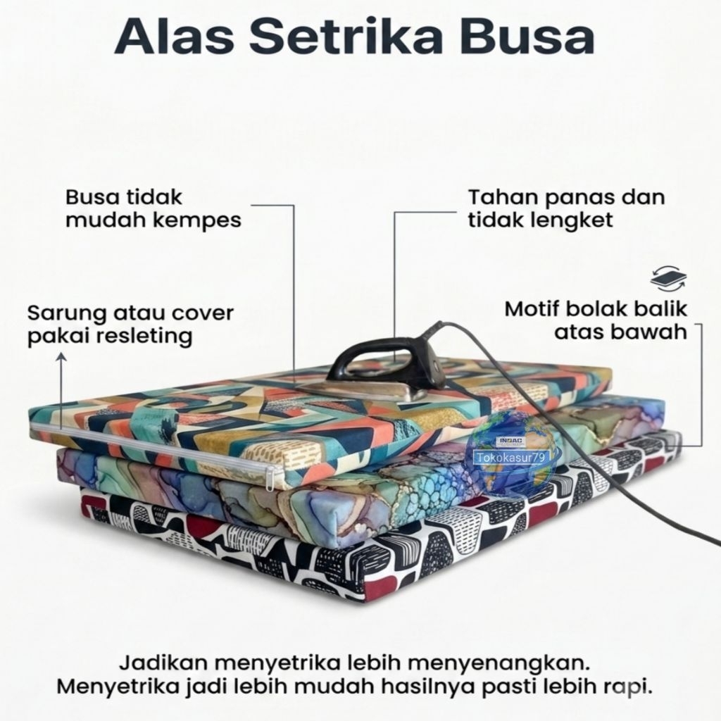 alas setrika busa.tebal 3cm, alas setrika inoac, alas setrika busa, alas setrika busa inoac. , alas 