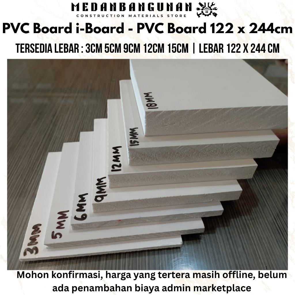 PVC Board I Board - PVC Foam Board 122 x 244 cm - PVC Board Lembaran Merk I BOARD - Sumatera Utara