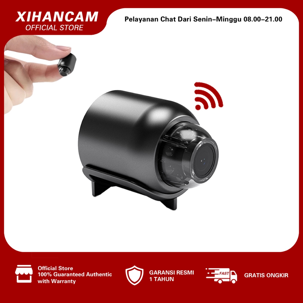 XIHANCAM Kamera CCTV Mini Wifi 3MP IP Camera CCTV Kecil Tersembunyi FHD Spy Cam Jarak Jauh Lewat HP
