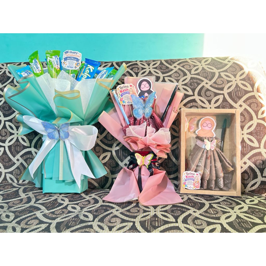 Buket snack, Buket Bunga, Buket Hijab