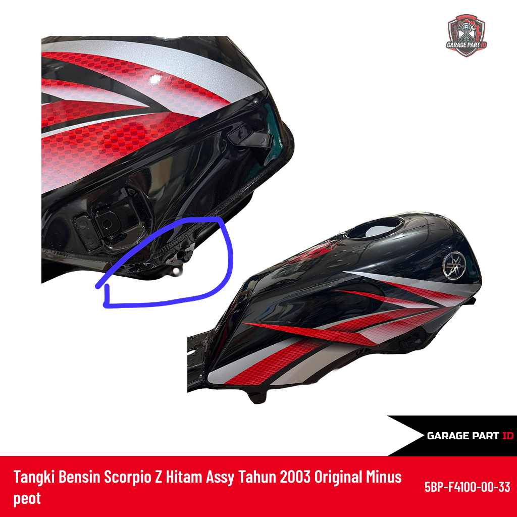Tangki Bensin Scorpio Z Hitam Assy Steko Tahun 2003 Original Minus peot