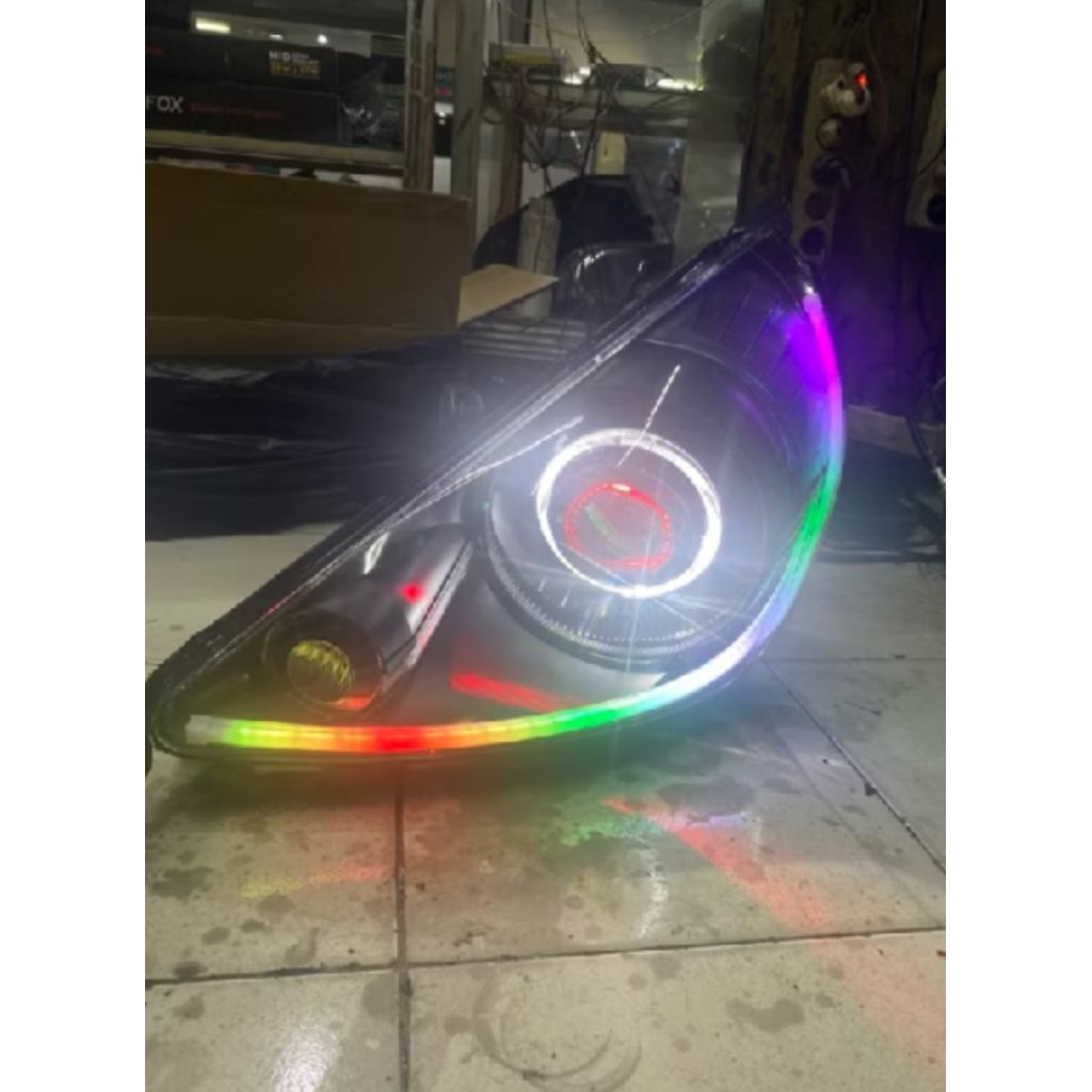 Headlamp Honda Jazz GD3 2004 2005 2006 2007 2008.Modifikasi Headlamp Custom Honda Jazz GD3