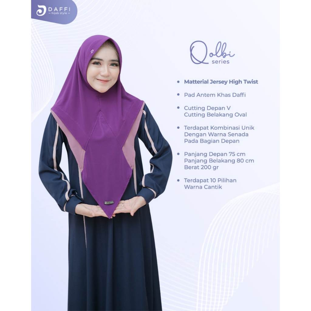 HIJAB DAFFI BERGO QOLBI READY ORI BISA COD