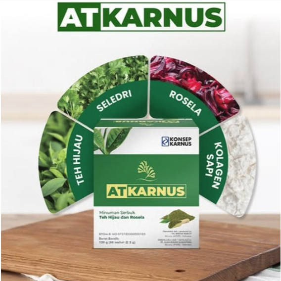 AT KARNUS / ALGA TEA 60 Sachet Teh Hijau Premium Original