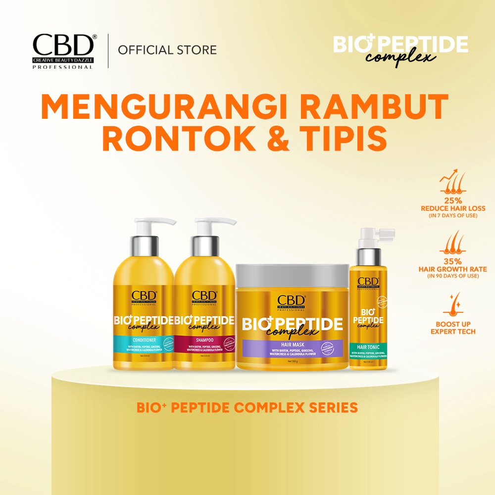 CBD BIO+PEPTIDE COMPLEX Shampoo / Conditioner / Hair Mask / Hair Tonic  for Hair Fall Treatment | Rambut Rontok | Hair Loss | Haircare