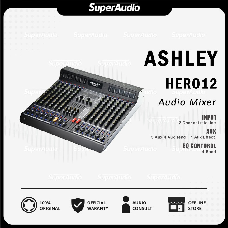 Ashley HERO12 Audio Mixer 12 Channel